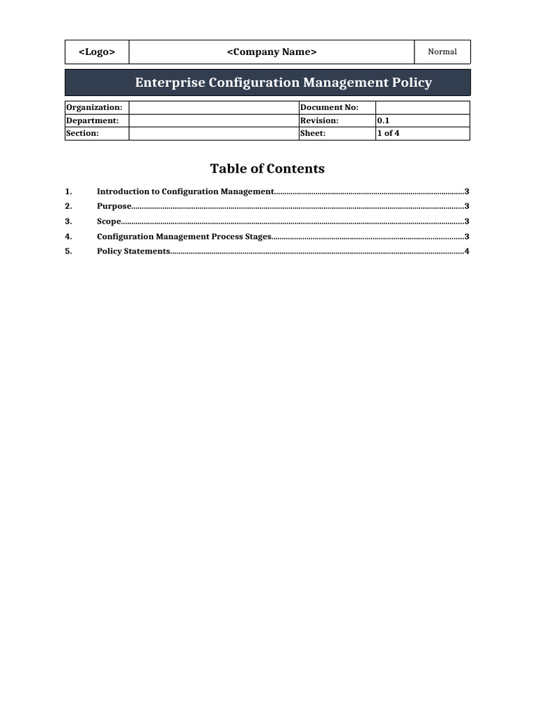Configuration Management Policy | PDF | Information Science | Computing
