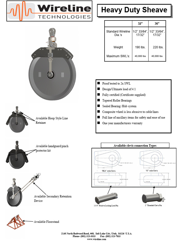 HD Sheave Data Sheet (1) | PDF