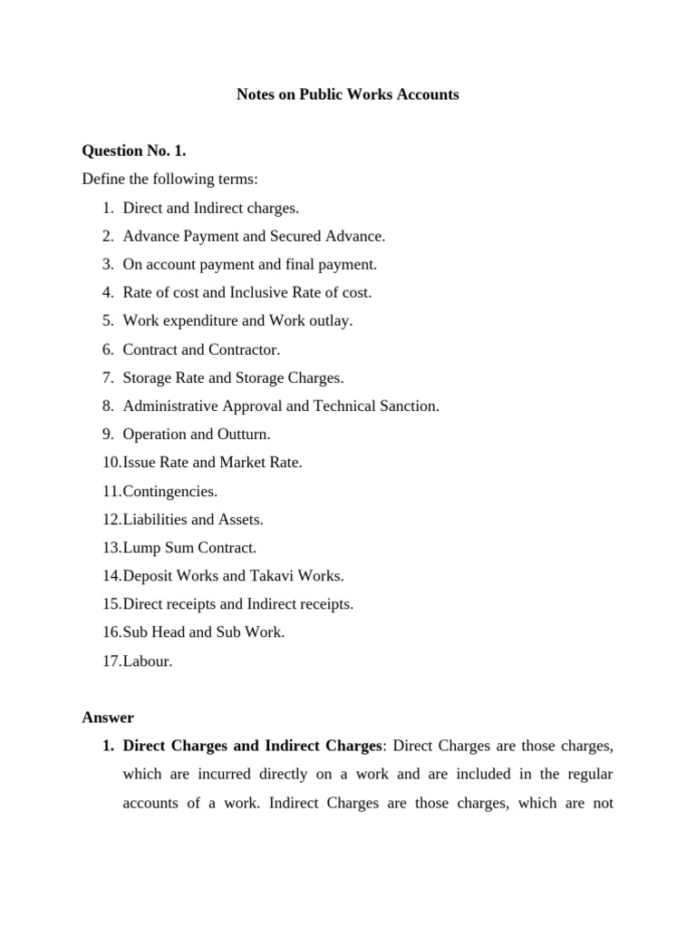 Notes on P.W. Accounts | PDF | Cheque | Debits And Credits