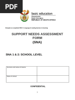 SNA1 Support Needs Assessment Form | PDF | Learning | Educational ...