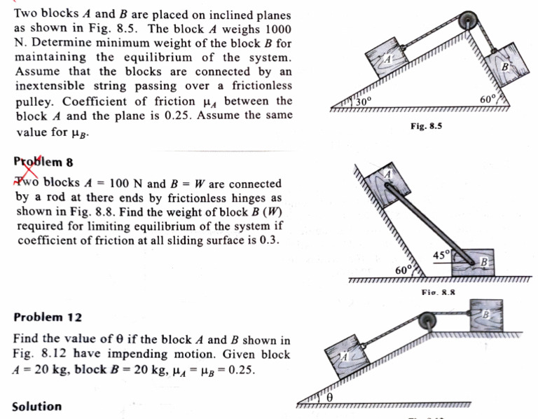 Plane Friction Relative Motion Problems | PDF