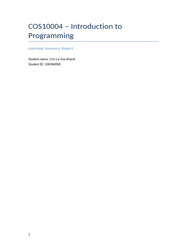 Learning Summary Report Template | PDF | Cognition