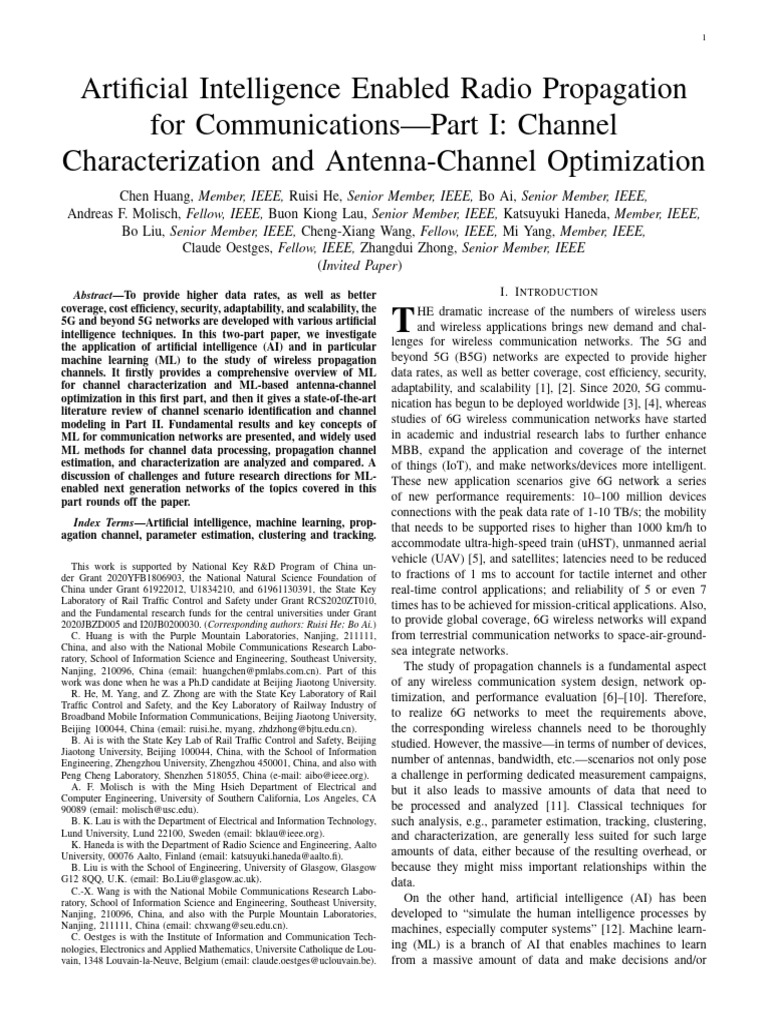 Artificial Intelligence Enabled Radio Propagation for Communications ...
