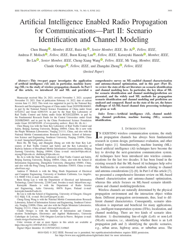 Artificial Intelligence Enabled Radio Propagation for ...