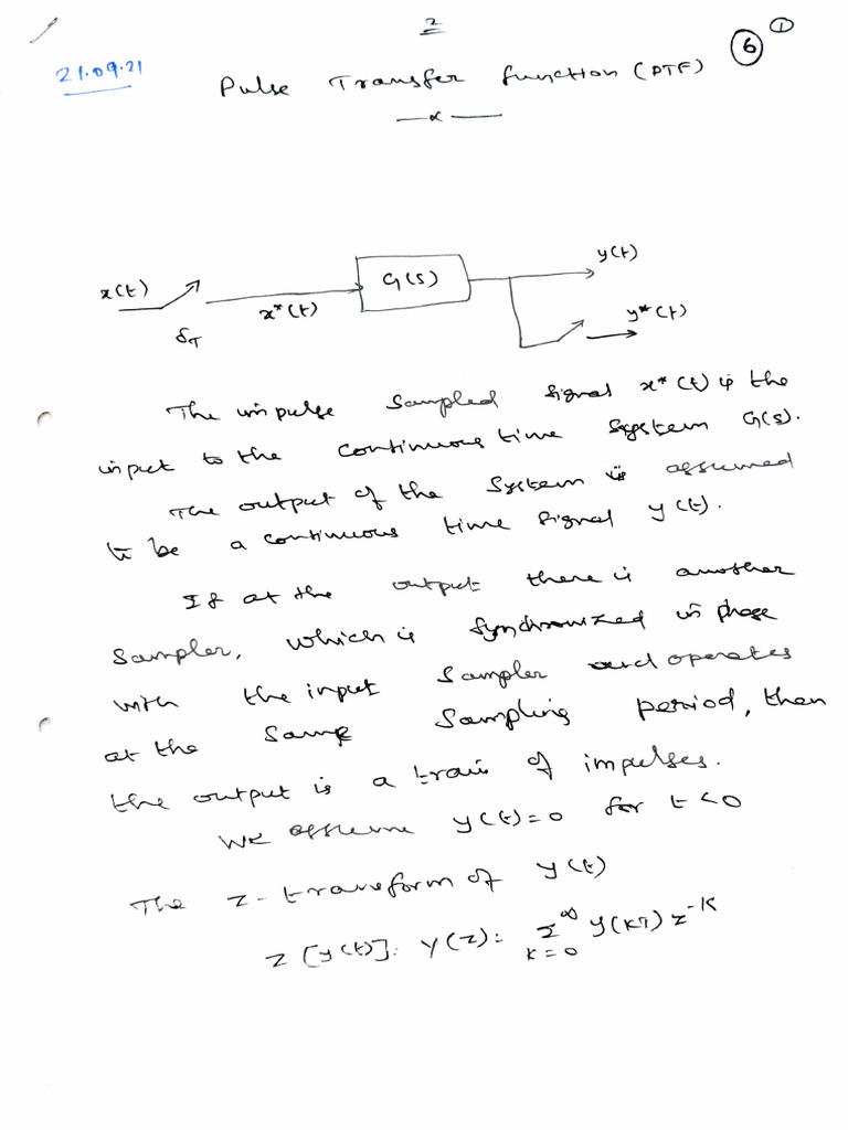1 - Pulse transfer function | PDF