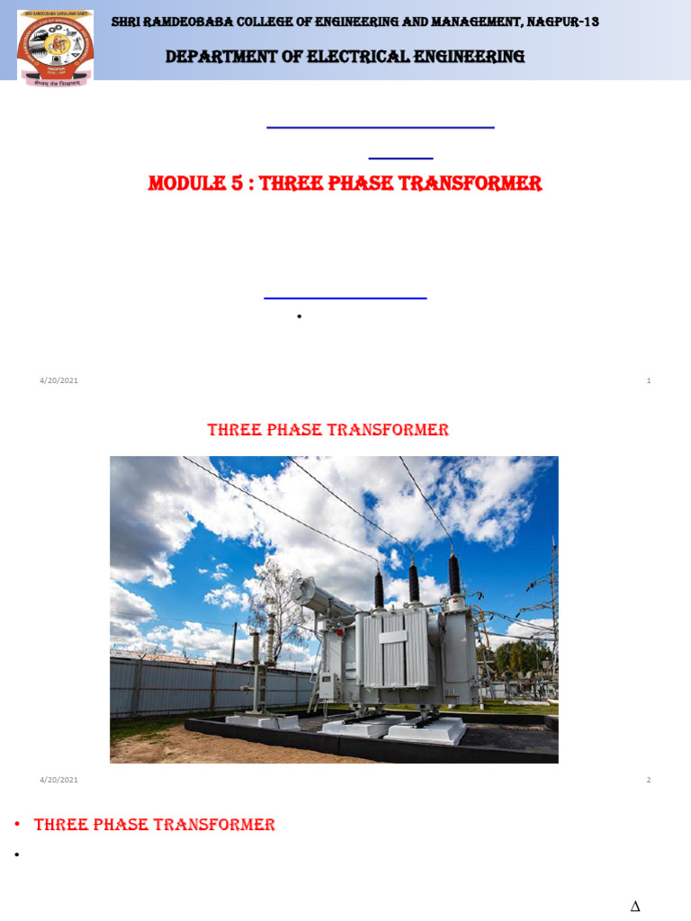 Three Phase Transformer | PDF | Transformer | Electronics