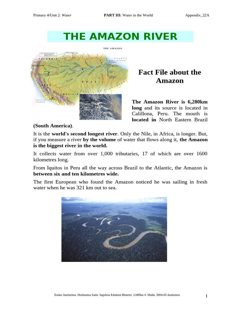 Oceans and Rivers Info | PDF | Pacific Ocean | Nile