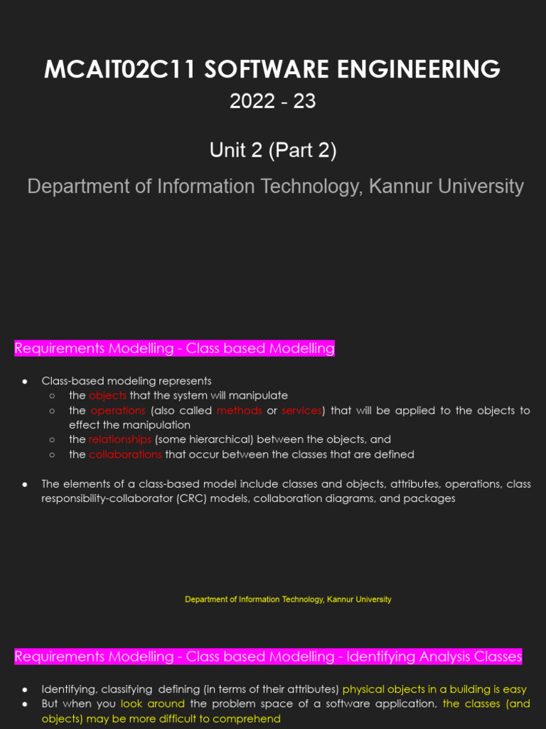 Mcait02c11 Se Unit 2 (Part 2) | PDF | Computing | Software Engineering