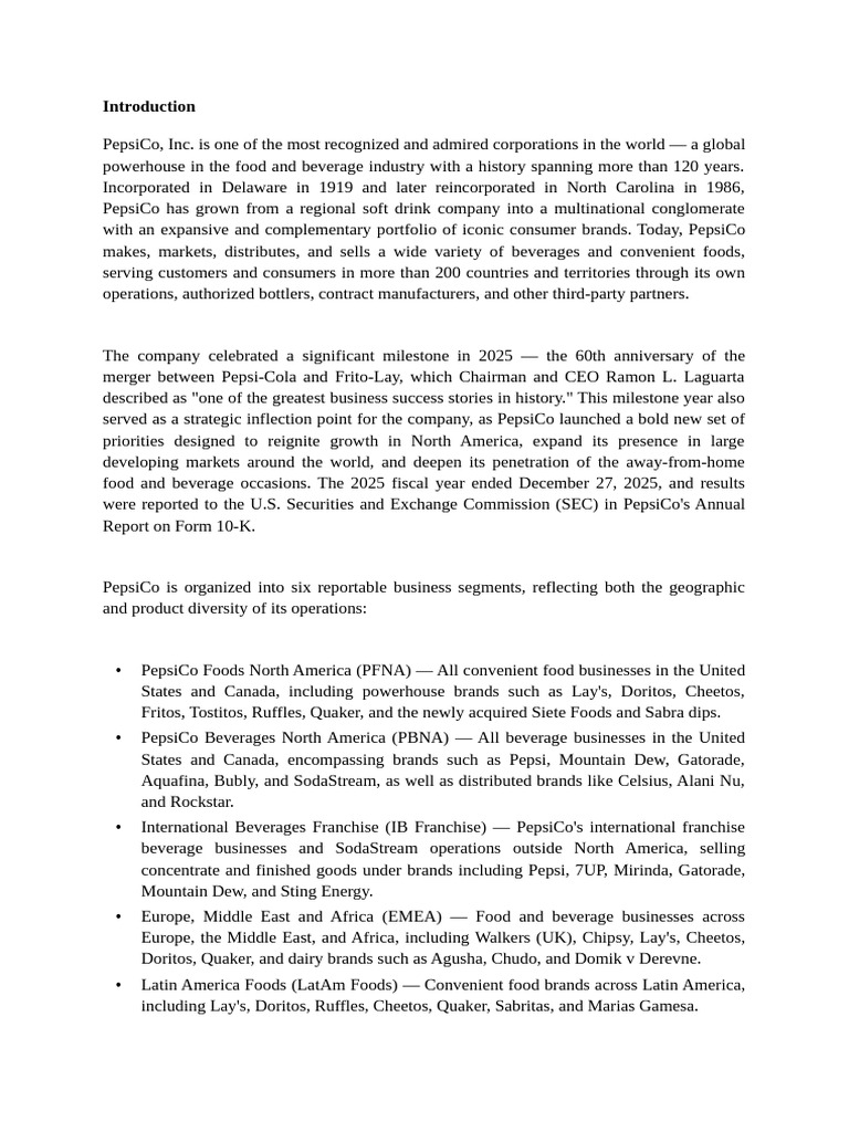 Pepsi Sample | PDF | Pepsi Co | E Commerce
