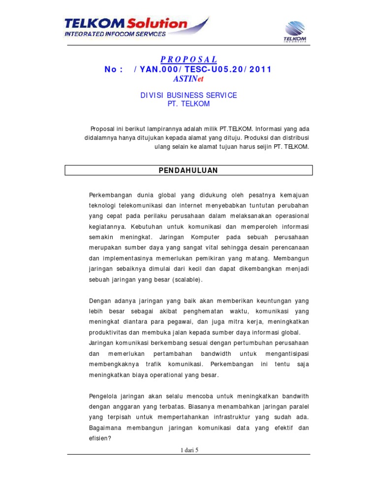 Layanan Internet ASTINet Telkom | PDF