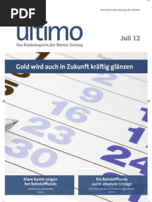 Gold Wird Auch In Zukunft Kraftig Glanzen Pdf