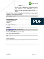 WASP Application Form Template