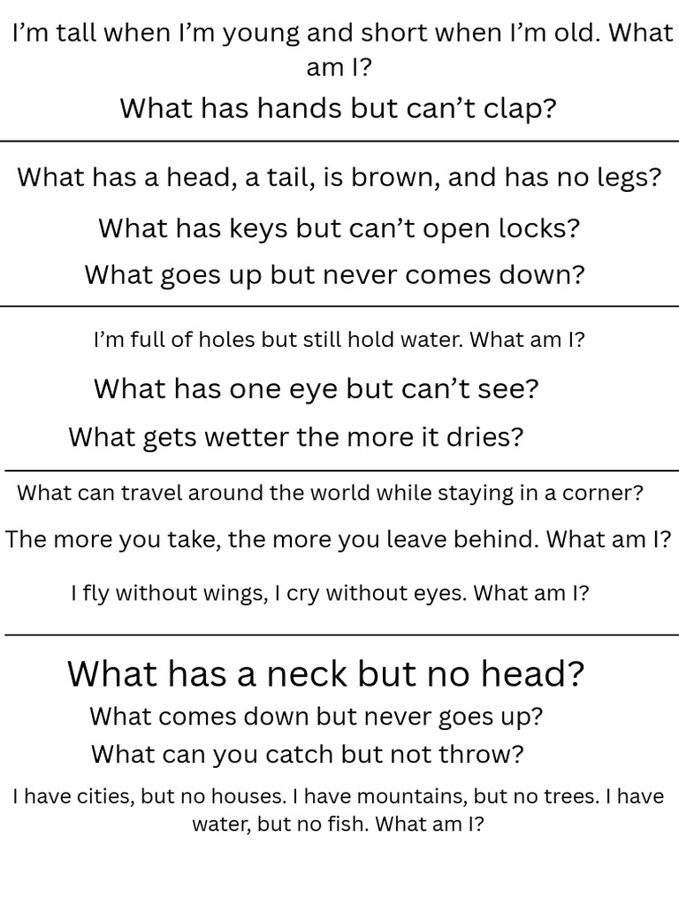 Riddles | PDF
