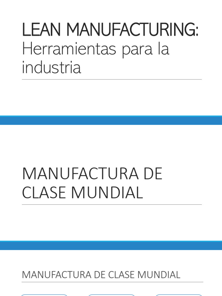 Lean Manufacturing - Herramientas para La Industria | PDF | Lean ...