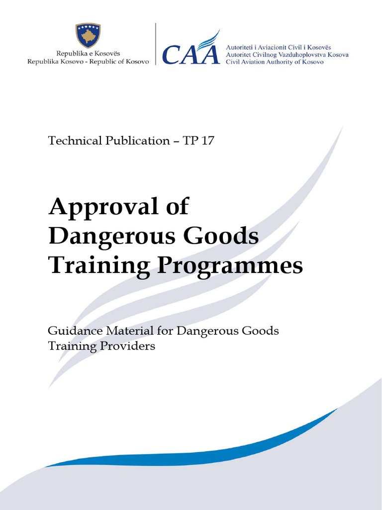 TP 17 Approval of Dangerous Goods Training Programmes3 | PDF | Flight ...