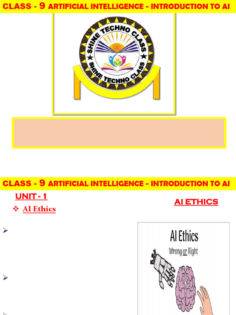 14. Introduction to AI - AI Ethics | PDF | Artificial Intelligence ...