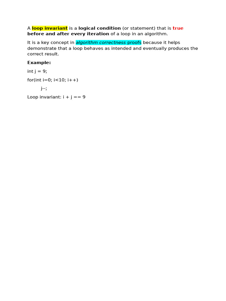 Loop Invariant | PDF | Software Engineering | Mathematics