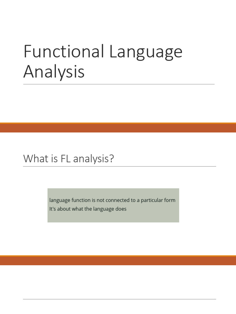 Functional Language Analysis | PDF