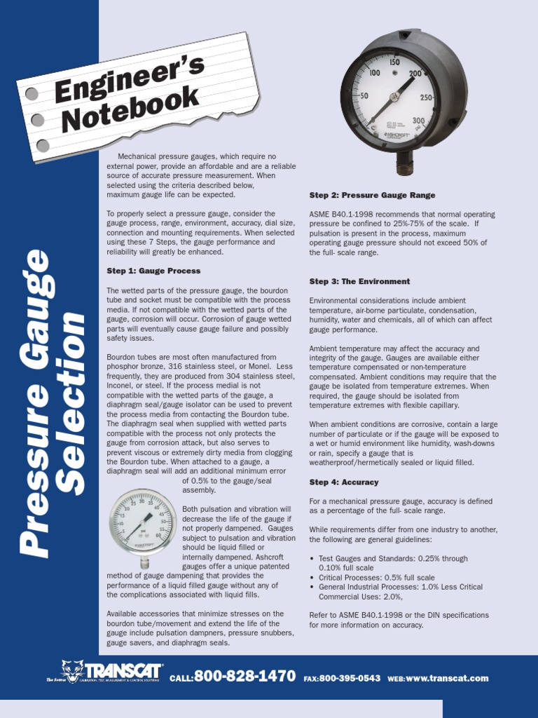 Pressure Gauge Selection Guide | PDF