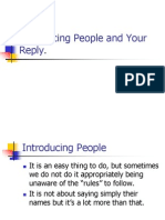 Introducing People and Your Reply