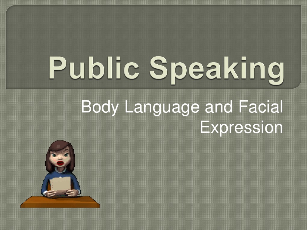 Mastering Body Language in Public Speaking | PDF | Career & Growth ...