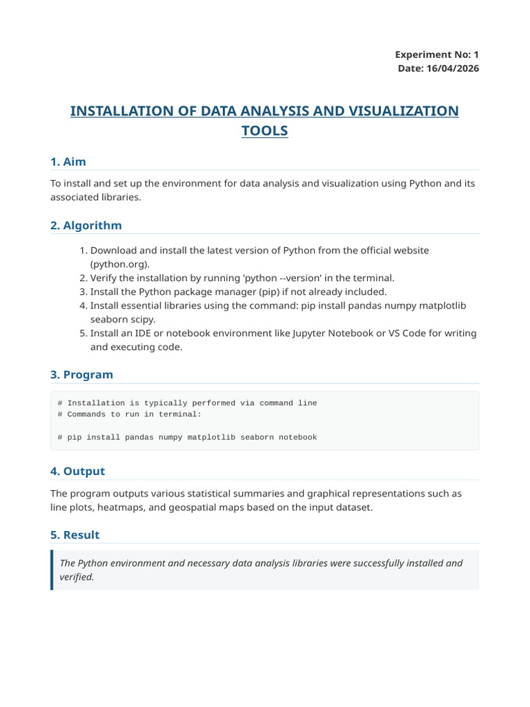EDA Lab Manual | PDF | Computing | Information Science