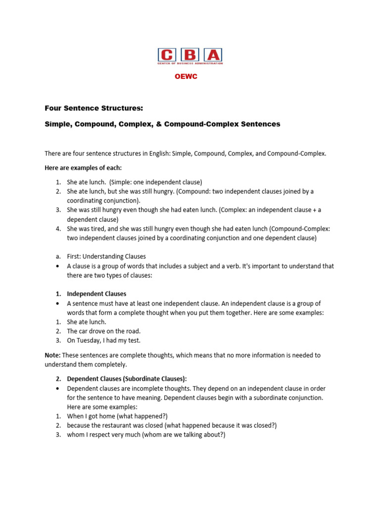 1. Sentence Structure | PDF | Linguistics | Semantics