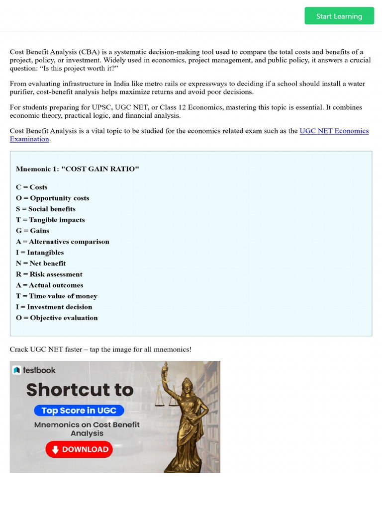 Cost Benefit Analysis Steps, Types, Formula & Examples | PDF