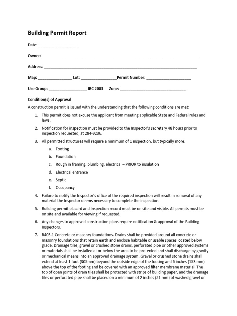 Building Permit Report PDF | PDF | Stairs | Building Engineering