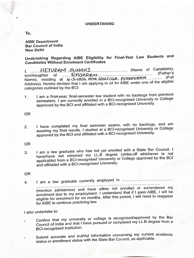 Undertaking | PDF