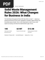 Solid Waste Management SWM Rules 2026 | PDF | Waste Management | Waste