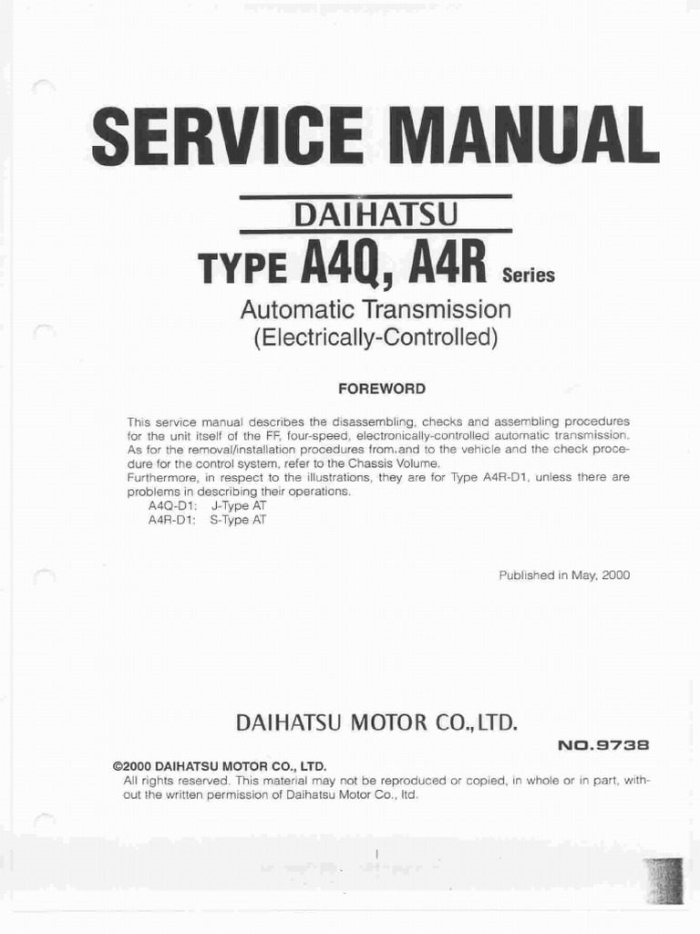 Type A4Q A4R Series Foreword | PDF
