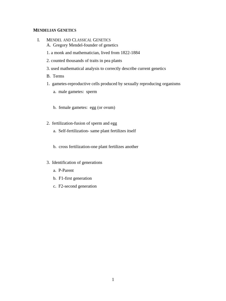 Mendelian Genetics 2024 | PDF | Dominance (Genetics) | Genotype