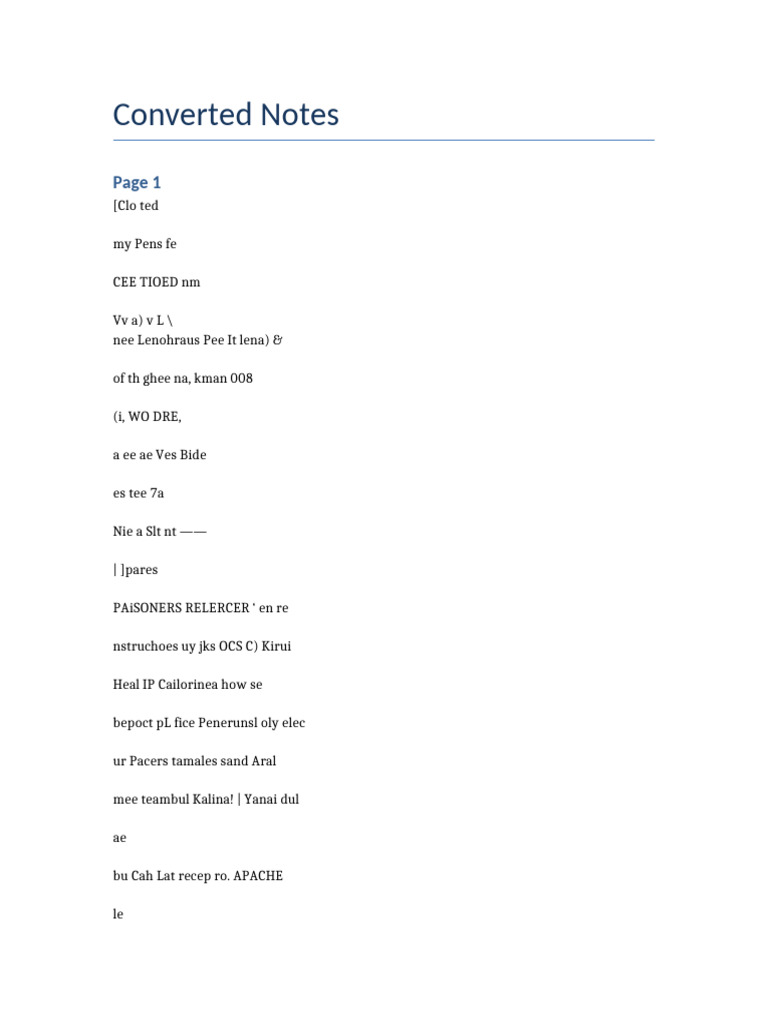 Converted Notes | PDF