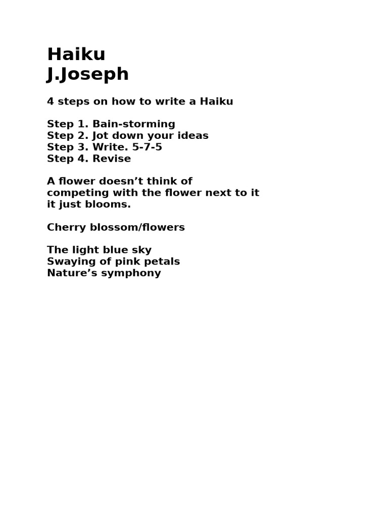 Haiku | PDF
