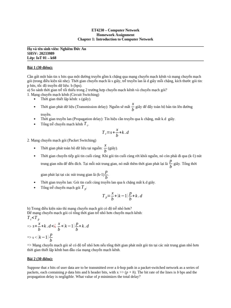 HW Chapter 1 | PDF