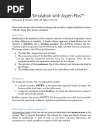Aspen Plus Distillation Modeling Guide | PDF | Distillation | Laboratories