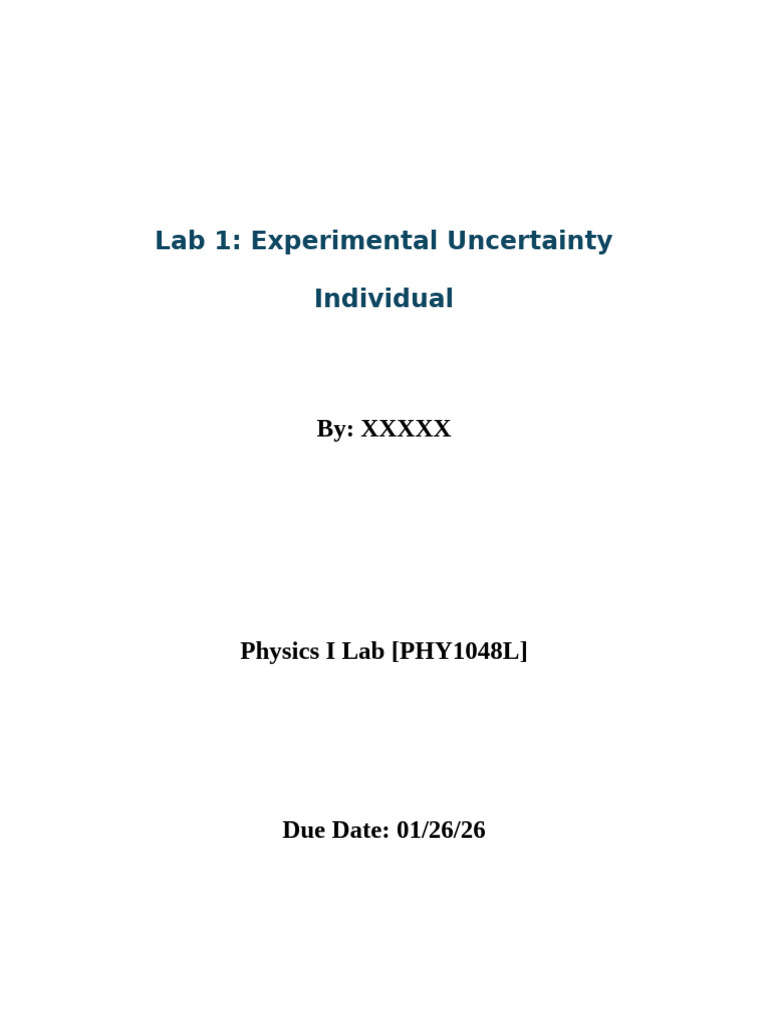 Sample 1. Lab Report | PDF | Significant Figures | Pi