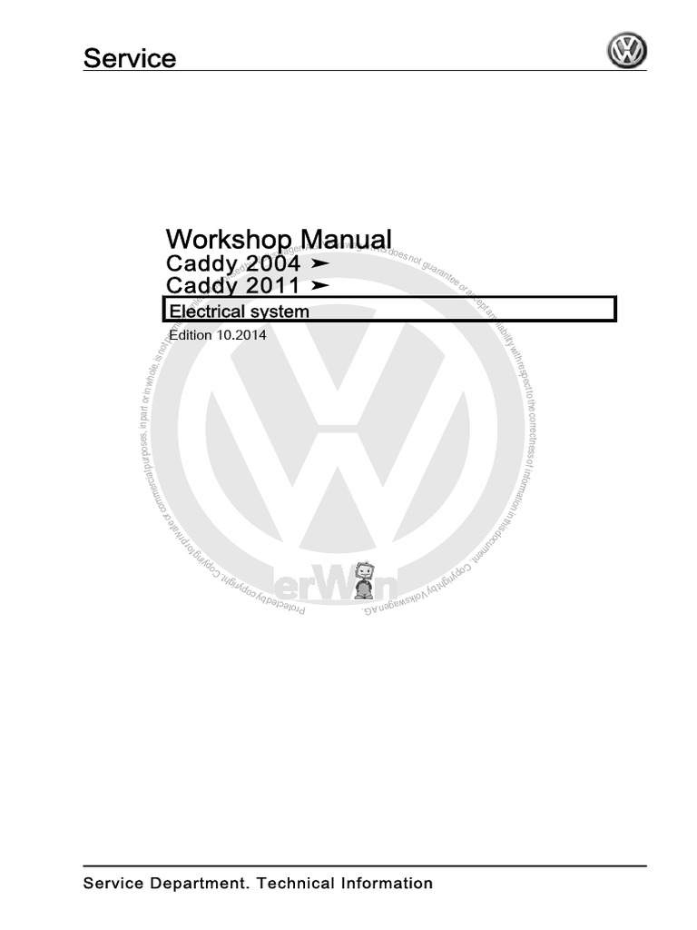 Volkswagen Caddy 2004-2011 Workshop Manual - Electrical Systems | PDF ...