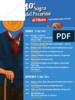 Programma Sagra Pecorino di Filiano DOP 2012
