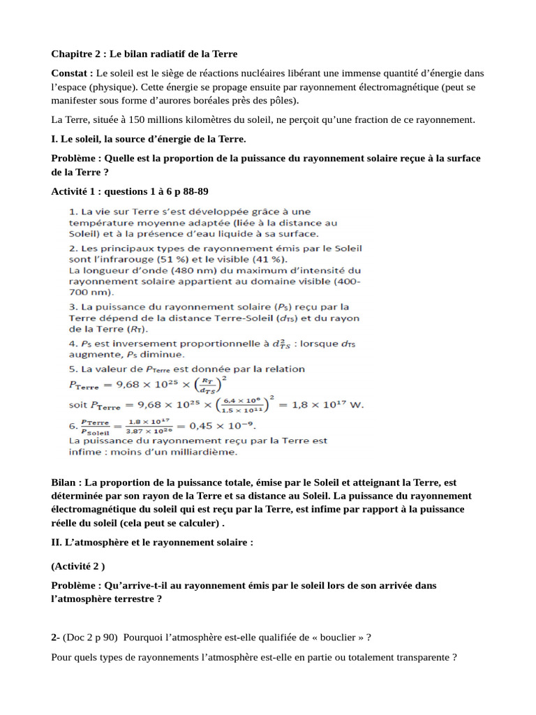 Enseignement de SVT | PDF | Effet de serre | Ultra-violet