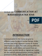 Role of Communication at Mahabharatha War