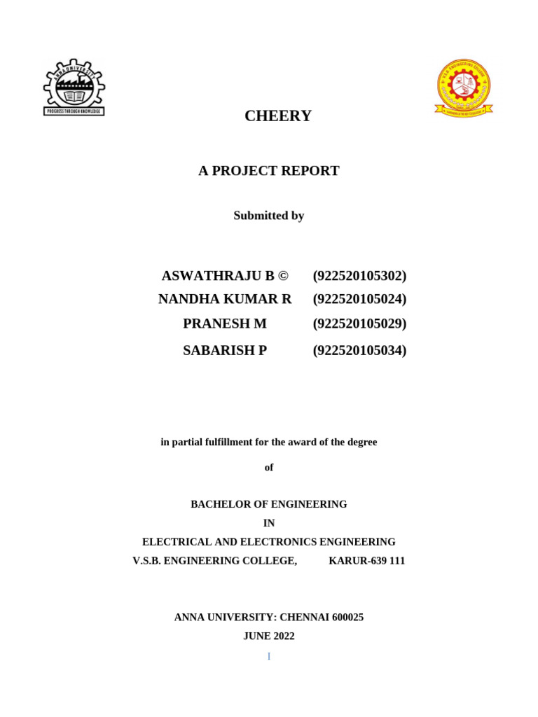 CHEERY | PDF | Home Automation | Computing