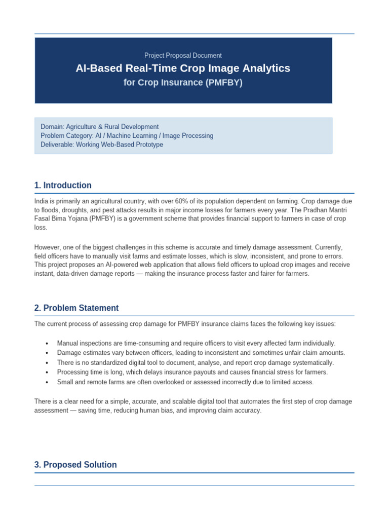SIH Crop Analytics Project Document | PDF | Mobile App | Computer Science