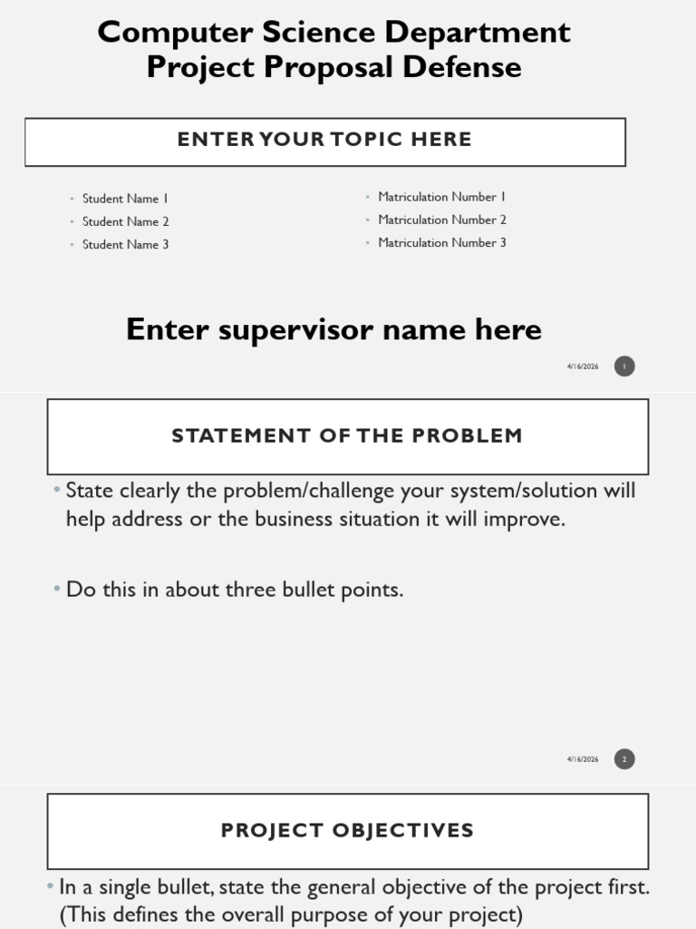 Template Proposal Defence Slides | PDF | Databases | Software Development