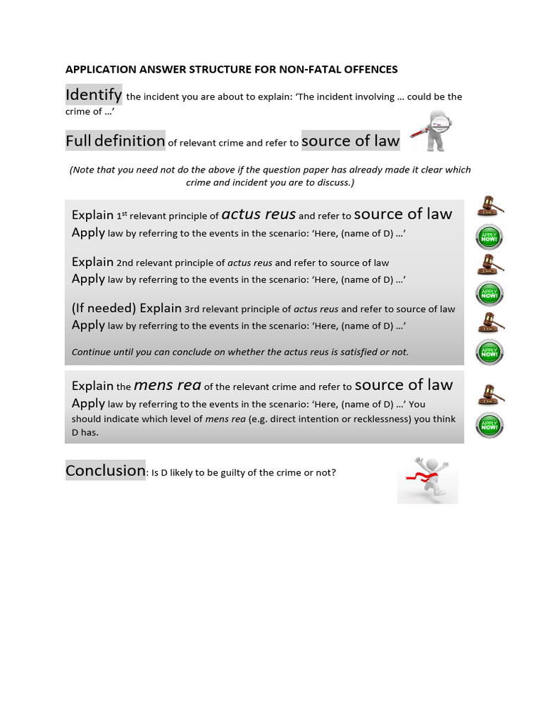 Application Answer Structure for Assaults | PDF
