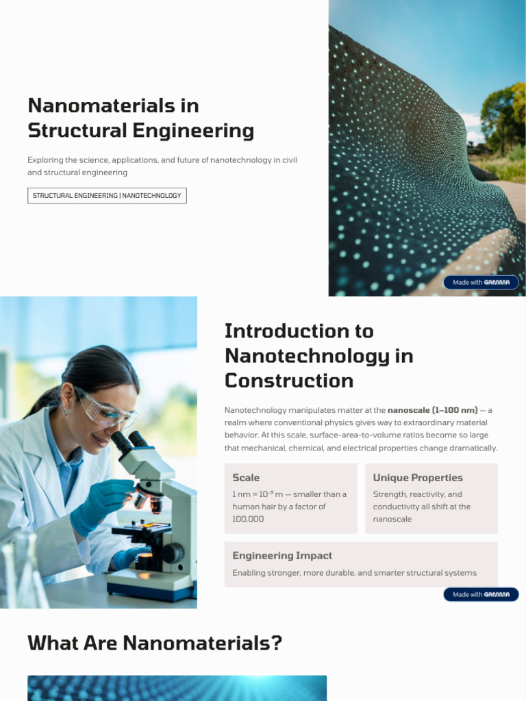 Nanomaterials in Structural Engineering | PDF | Nanotechnology ...