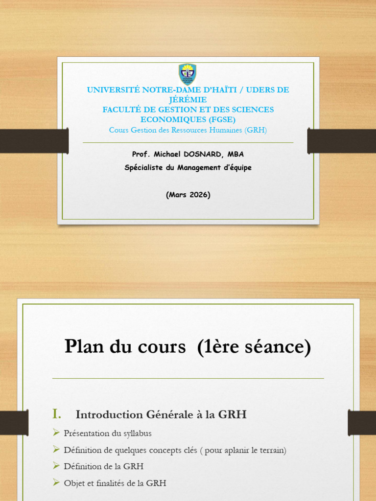 GRH 2026 Undh | PDF | Gestion des ressources humaines | Business