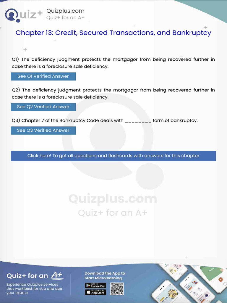 The Deficiency Judgment Protects the Mortgagor From Being Recovered ...