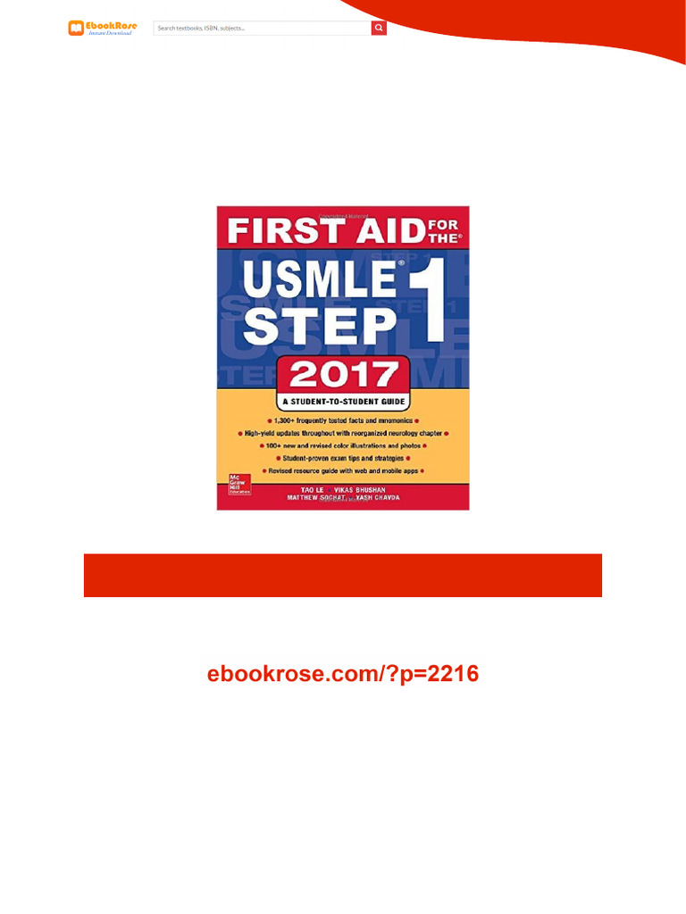 First Aid for the USMLE Step 1 2017 27th Edition premium unlock | PDF